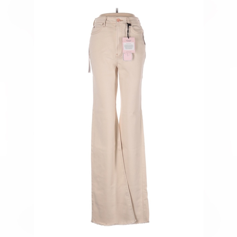 NWT Avec Les Filles cream/tan jeans